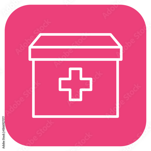 Treatment Box icon vector image. Can be used for Tuberculosis.