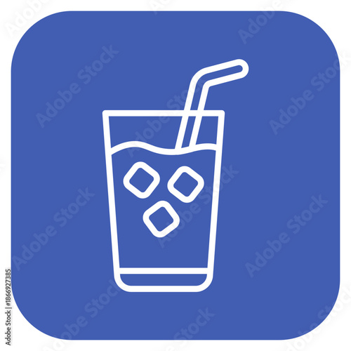 Iced Latte icon vector image. Can be used for Brunch.