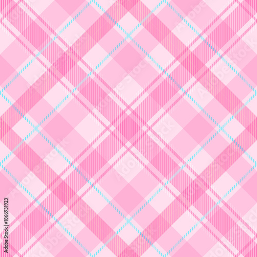 Soft pink plaid seamless pattern with a sweet and romantic feel. Ideal for Valentine’s Day, fabric, wrapping paper, stationery, and cute backgrounds.