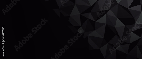 Dark Black vector abstract polygonal template. Glitter abstract illustration with an elegant design. A completely new template for your business design.