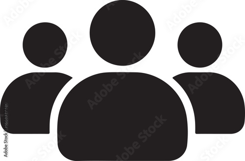 Group of people or group of users, friends flat icon for apps and websites