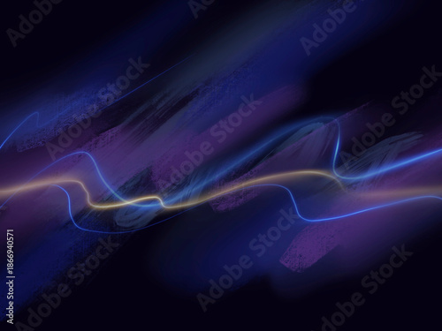 abstract dark blue background digital art for card decoration illustration