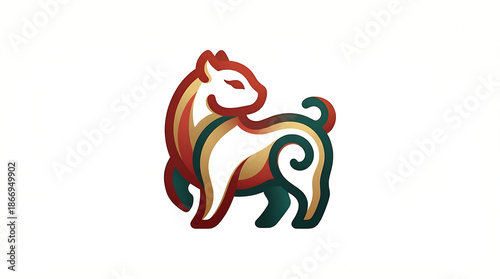 Colorful stylized horse illustration