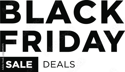 Black Friday shopping deals illustration with sale icons