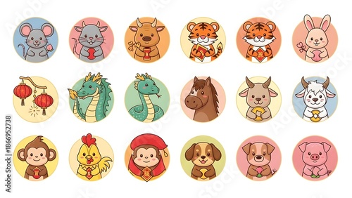 Chinese Zodiac Animals Set