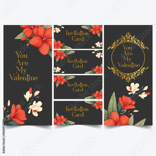 Vintage Christmas greeting card design featuring a festive floral illustration with holly leaves and gold ornaments on a decorative nature pattern background vector