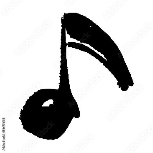 手書き風の音楽用8分音符イラスト