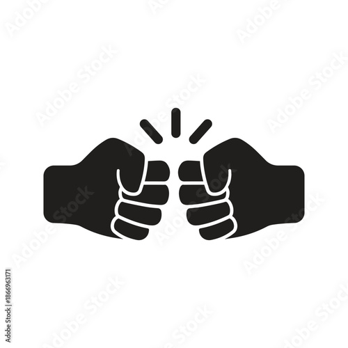 Fist bump icon. power five pound icon