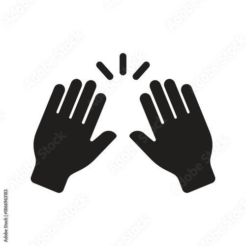Raising hand gesture icon
