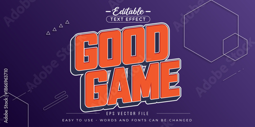 Good game editable text effect for game.