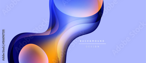 Abstract flowing shapes, vibrant colors, gradient design. Modern aesthetic, smooth curves, dynamic composition. Background element for digital projects.