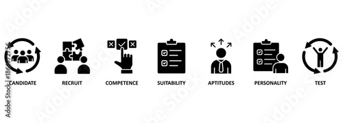 personal audit and assessment center Human resources vector illustration 