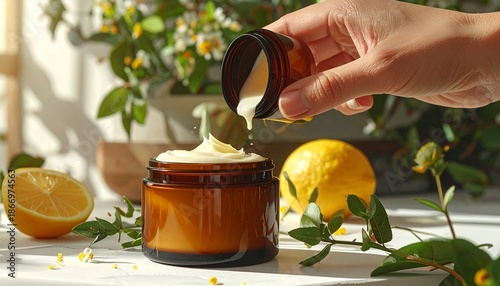 honey in a glass jar