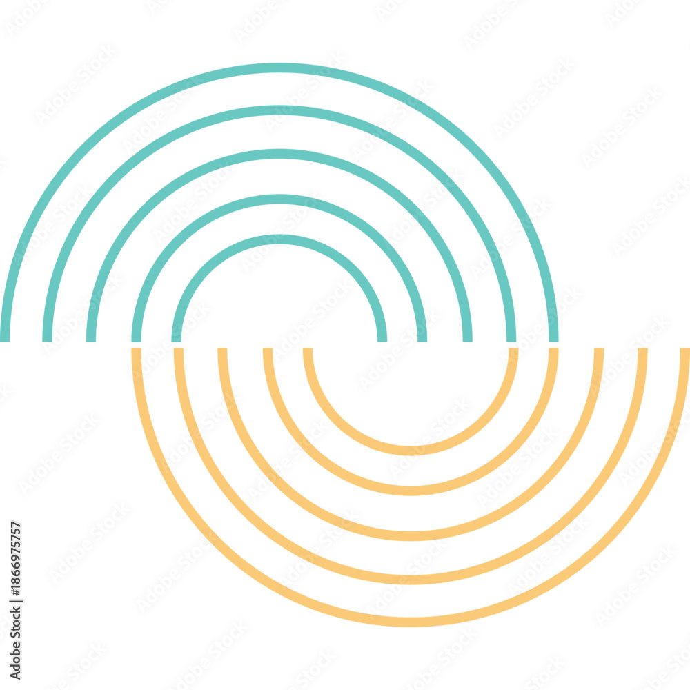 Obraz premium Retro Geometric Shape Illustration