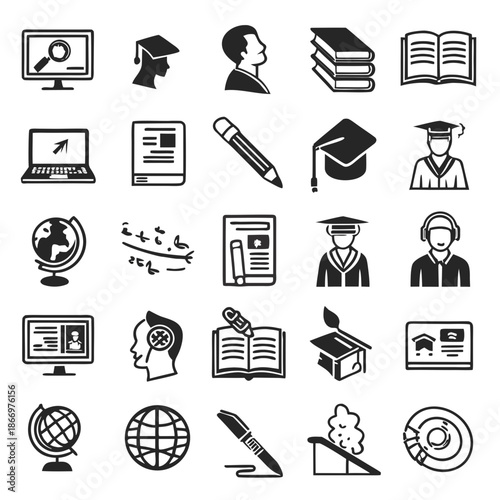 Educational icons set