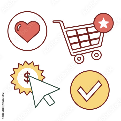 E-commerce icons set