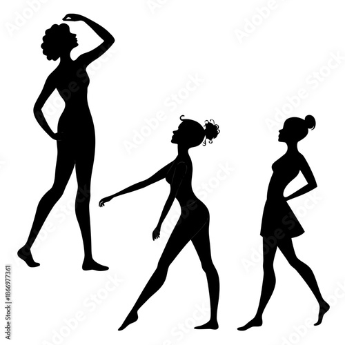 Silhouettes of dancers