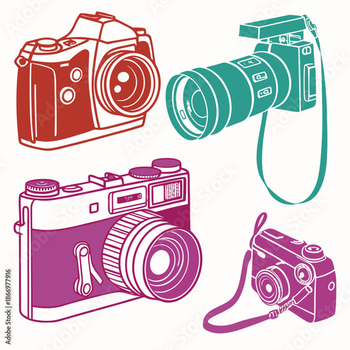 Illustrated cameras