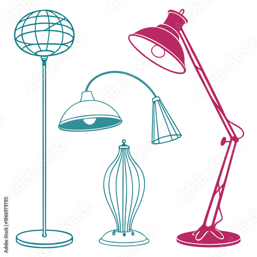 Collection of modern floor lamps
