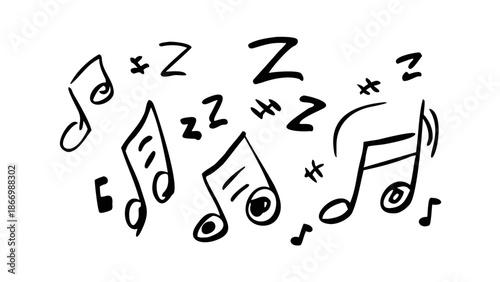 Abstract musical notes