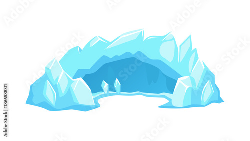 Ice cave illustration