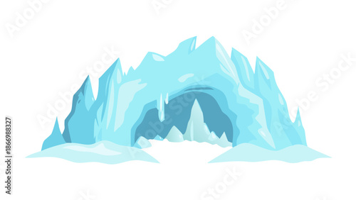 Ice cave illustration