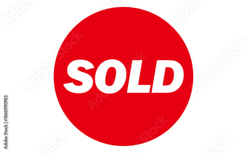 SOLD - 「SOLD」の文字の、よく目立つセールPOP
