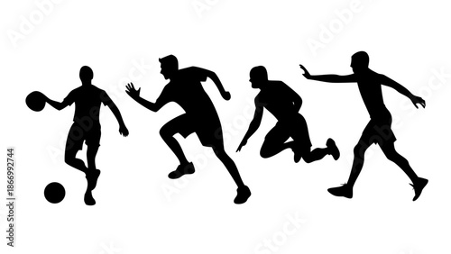 Soccer players in action