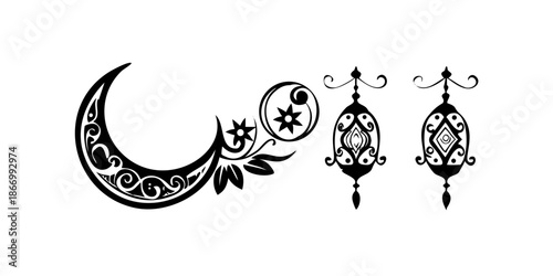 Black and white ornamental design