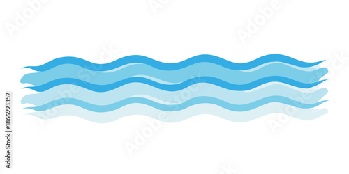 Calm blue waves illustration