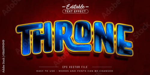 Editable text effects. Throne theme style.