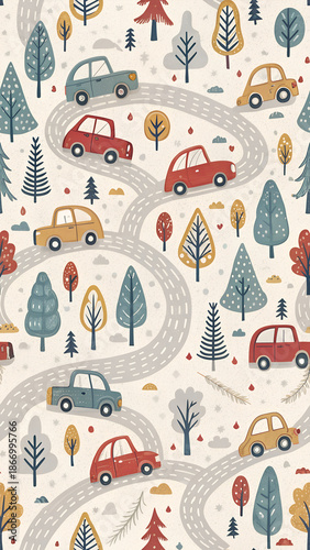 seamless pattern with cars