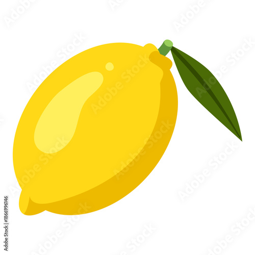 Vector Color Flat Design Icon - Lemon