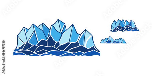 Abstract mountain landscape