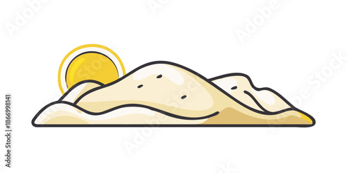 Sunrise over sand dunes