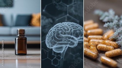 Conceptual Image Representing Holistic Approach to Health and Brain Wellness