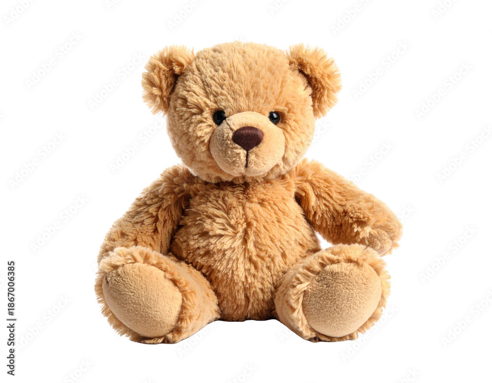Obraz premium Cute teddy bear isolated on white background.