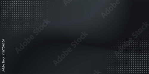 Abstract Black vector. Abstract 3d backdrop for product presentation. Minimal wall scene. Showcase, promotion display. Texture