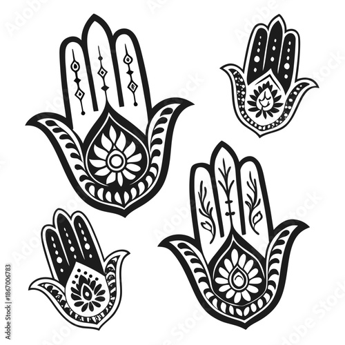 Intricate hamsa hand designs