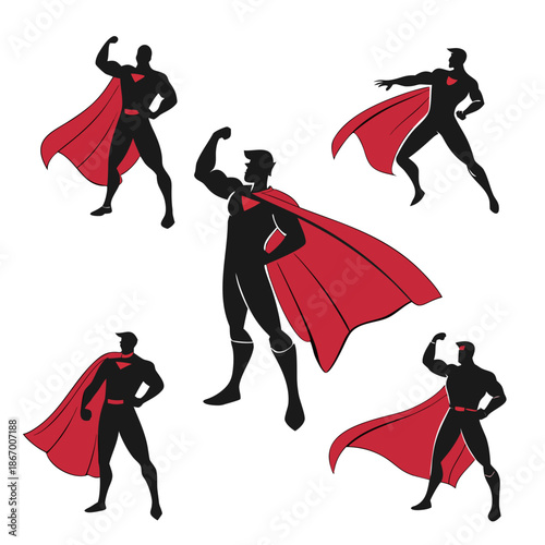 Superhero silhouettes