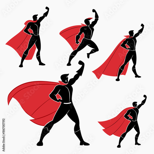 Superhero silhouettes