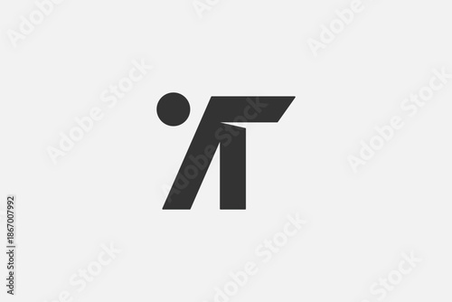 Modern K letter logo in dark gray, featuring an abstract pictograph-style human figure integrated with the letter 'K'.