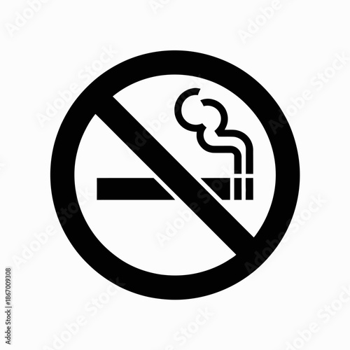 No Smoking Sign Prohibiting Cigarette Use.