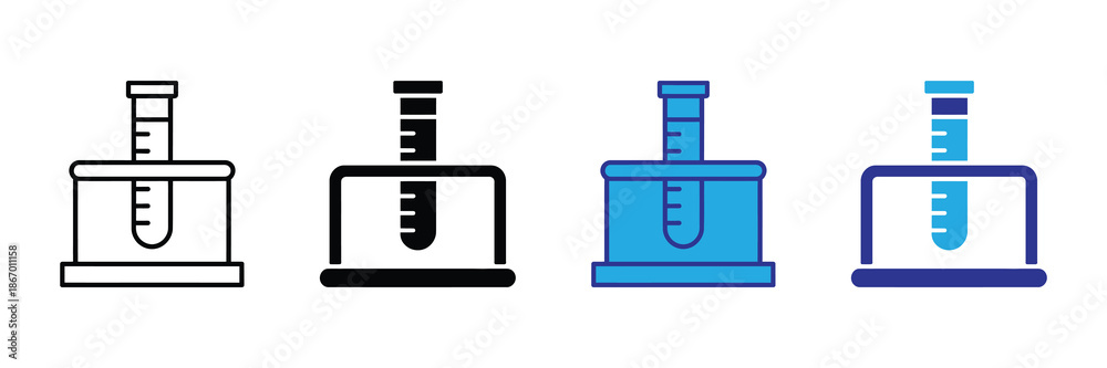 Obraz premium Vector illustration icon collection of various laboratory equipment icons in different colors and styles for science and research purposes set icon isolated on