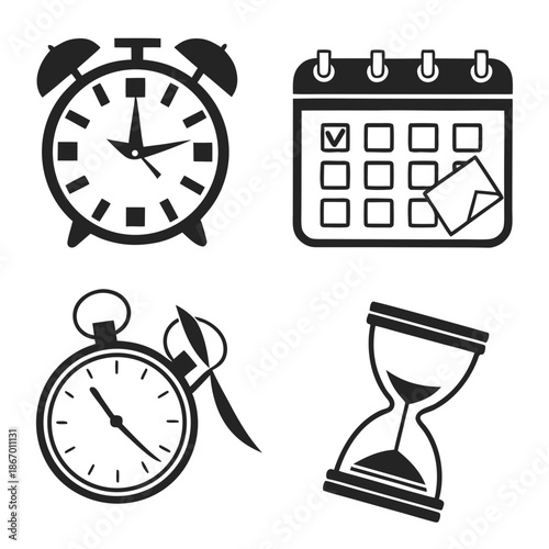 Time management icons