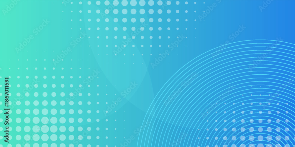 Obraz premium Modern abstract bright blue green gradient illustration background with simple pattern