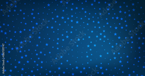 A dark blue background with many small stars shining brightly in the night sky