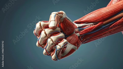 Anatomy of the Human Hand - Muscles, Bones, and Tendons Revealed.