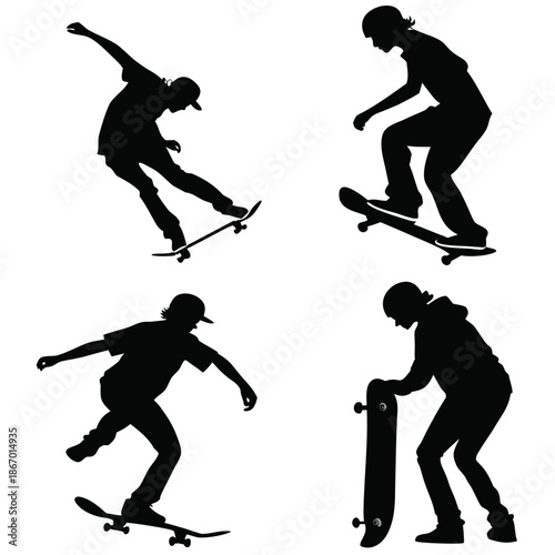 Skateboard silhouettes