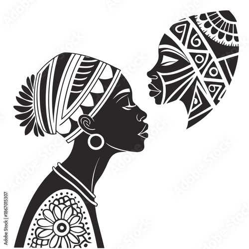 African woman silhouette